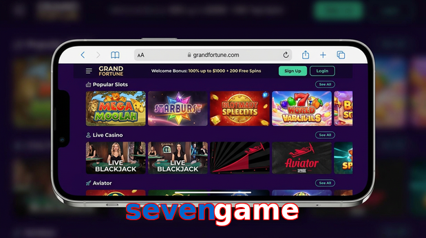 Main screen of Sevengame ios page for PK players